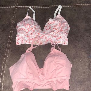 two women’s bralettes size 34C